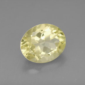 Quartz jaune naturelle coupe ovale, 3,45 ct, VVS-VS