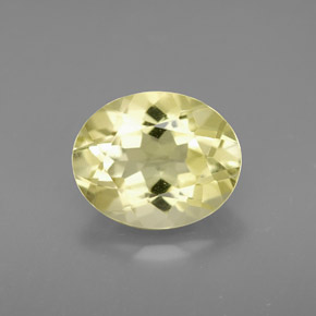 Quartz jaune naturelle coupe ovale, 3,11 ct, VVS