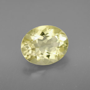 Quartz jaune naturelle coupe ovale, 3,11 ct, VVS