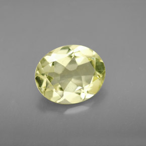 Quartz jaune naturelle coupe ovale, 2,91 ct, VVS