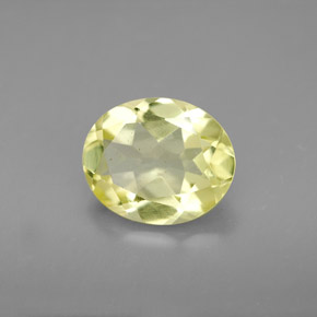 Quartz jaune naturelle coupe ovale, 2,91 ct, VVS