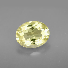 Quartz jaune naturelle coupe ovale, 3,47 ct, VVS