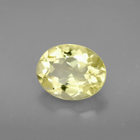 Quartz jaune naturelle coupe ovale, 3,47 ct, VVS