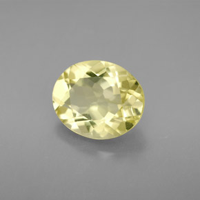 Quartz jaune naturelle coupe ovale, 2,96 ct, VVS