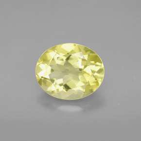 Quartz jaune naturelle coupe ovale, 3,03 ct, VVS