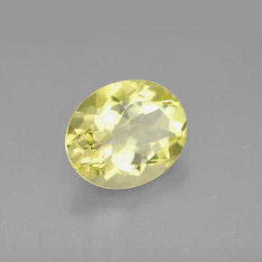 Quartz jaune naturelle coupe ovale, 3,03 ct, VVS