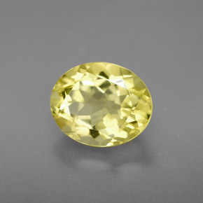 Quartz jaune naturelle coupe ovale, 3,55 ct, VVS-VS