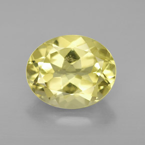 Quartz jaune naturelle coupe ovale, 3,30 ct, VVS