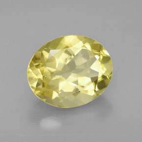Quartz jaune naturelle coupe ovale, 3,30 ct, VVS