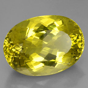 Quartz Citron naturelle Coupe ovale, 91.55 ct, VVS