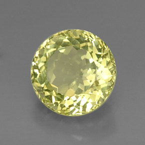 Quartz jaune naturelle coupe roude, 8,39 ct, VVS