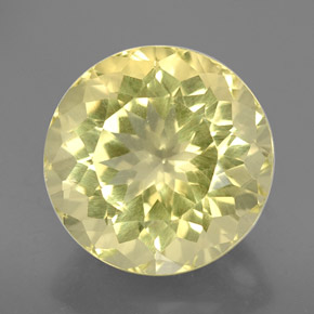 Quartz jaune naturelle coupe roude, 7,14 ct, VVS
