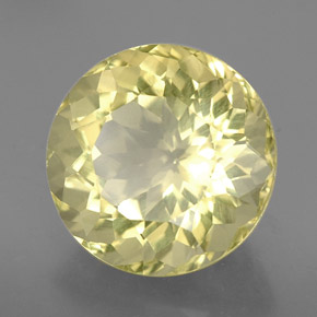 Quartz jaune naturelle coupe roude, 7,14 ct, VVS