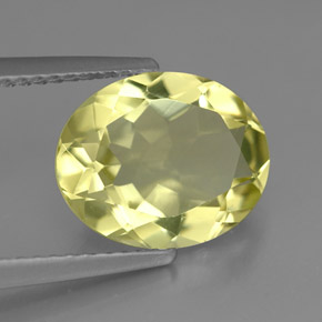 Quartz jaune naturelle coupe ovale, 2,95 ct, VVS