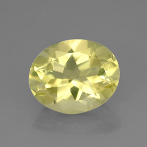 Quartz jaune naturelle coupe ovale, 3,29 ct, VVS