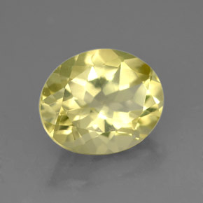 Quartz jaune naturelle coupe ovale, 3,29 ct, VVS