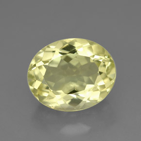 Quartz jaune naturelle coupe ovale, 3,95 ct, VVS