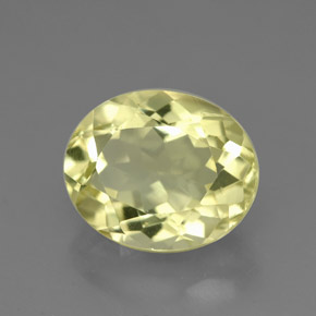 Quartz jaune naturelle coupe ovale, 3,95 ct, VVS