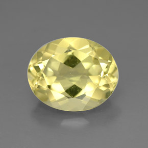 Quartz jaune naturelle coupe ovale, 3,28 ct, VVS