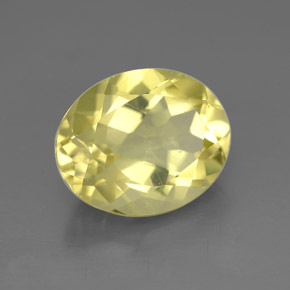Quartz jaune naturelle coupe ovale, 3,28 ct, VVS