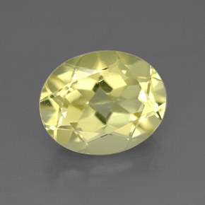 Quartz jaune naturelle coupe ovale, 3,45 ct, VVS