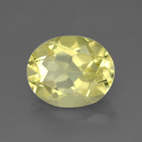 Quartz jaune naturelle coupe ovale, 3,45 ct, VVS