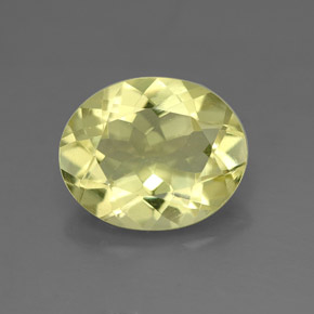 Quartz jaune naturelle coupe ovale, 3,07 ct, VVS
