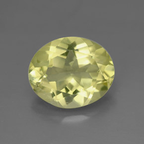 Quartz jaune naturelle coupe ovale, 3,19 ct, VVS