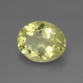 Quartz jaune naturelle coupe ovale, 3,19 ct, VVS