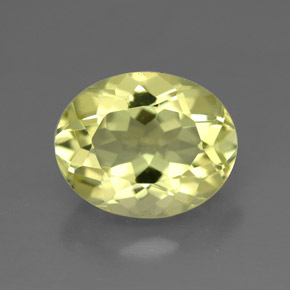 Quartz jaune naturelle coupe ovale, 3,82 ct, VVS