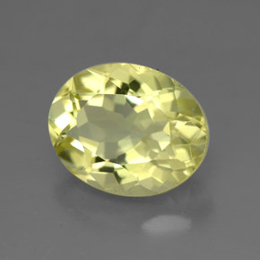 Quartz jaune naturelle coupe ovale, 3,82 ct, VVS