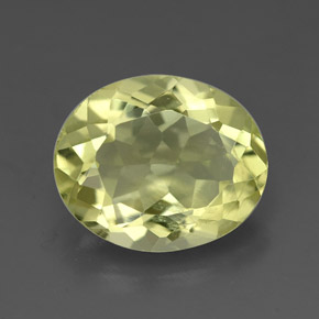 Quartz jaune naturelle coupe ovale, 3,06 ct, VVS-VS