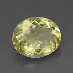 Quartz jaune naturelle coupe ovale, 3,06 ct, VVS-VS
