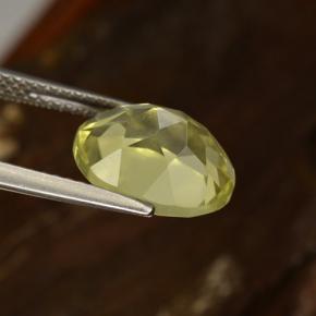 Quartz jaune naturelle coupe ovale, 3,63 ct, VVS