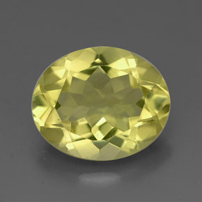 Quartz jaune naturelle coupe ovale, 3,11 ct, VVS
