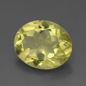 Quartz jaune naturelle coupe ovale, 3,11 ct, VVS
