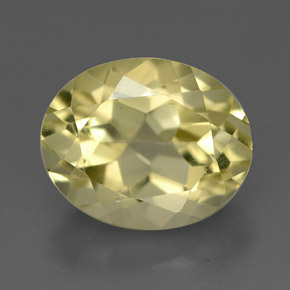 Quartz jaune naturelle coupe ovale, 3,77 ct, VVS