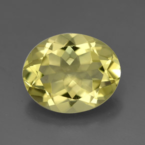 Quartz jaune naturelle coupe ovale, 3,16 ct, VVS