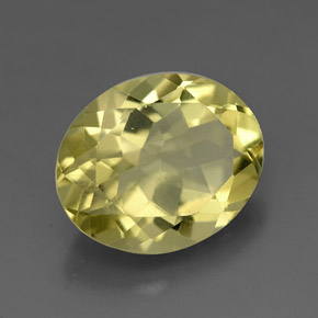 Quartz jaune naturelle coupe ovale, 3,16 ct, VVS
