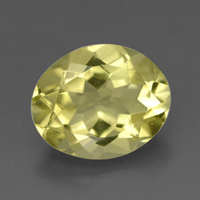 Quartz jaune naturelle coupe ovale, 3,20 ct, VVS