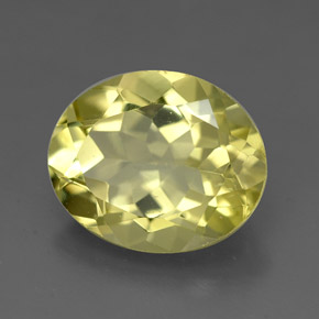 Quartz jaune naturelle coupe ovale, 3,20 ct, VVS