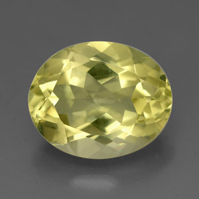 Quartz jaune naturelle coupe ovale, 3,29 ct, VVS