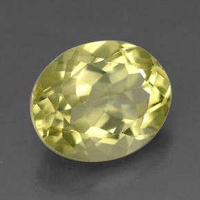 Quartz jaune naturelle coupe ovale, 3,29 ct, VVS