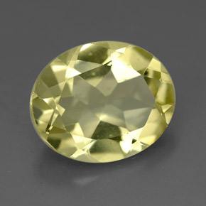 Quartz jaune naturelle coupe ovale, 3,24 ct, VVS