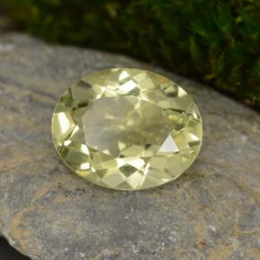 Quartz jaune naturelle coupe ovale, 3,14 ct, VVS