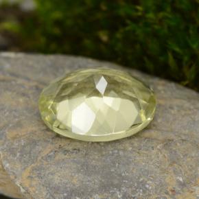 Quartz jaune naturelle coupe ovale, 3,14 ct, VVS