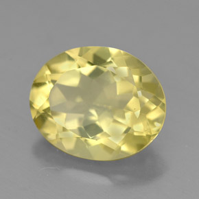 Quartz jaune naturelle coupe ovale, 3,16 ct, VVS-VS