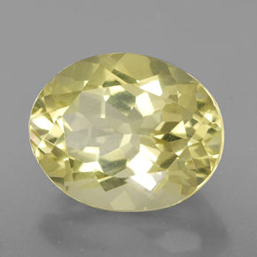 Quartz jaune naturelle coupe ovale, 3,28 ct, VVS-VS