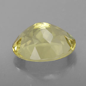 Quartz jaune naturelle coupe ovale, 3,28 ct, VVS-VS