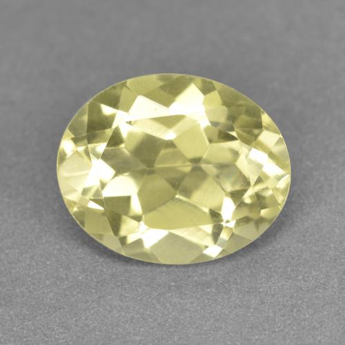 Quartz jaune naturelle coupe ovale, 3,49 ct, VVS